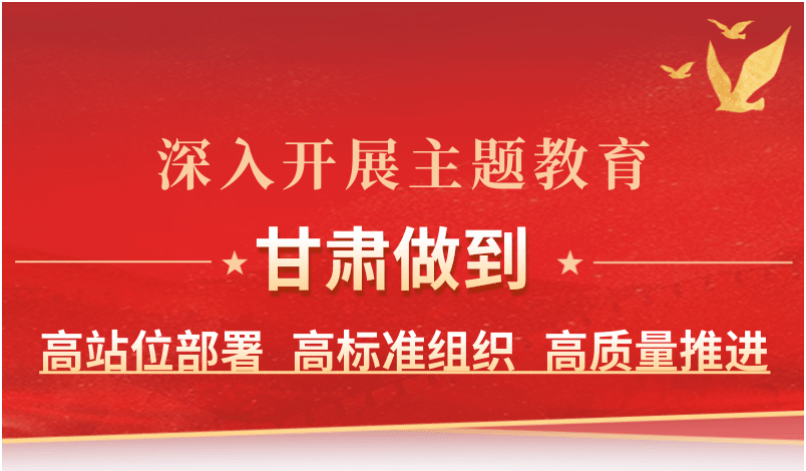 图解｜深入开展主题教育，甘肃做到 高站位部署、高标准组织、高质量推进